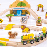 Personalised Wooden Name Train Safari Set