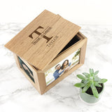 Personalised Couples Photo Cube Keepsake Box