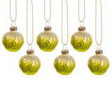 Set Of Six Mini Brussel Sprout Baubles