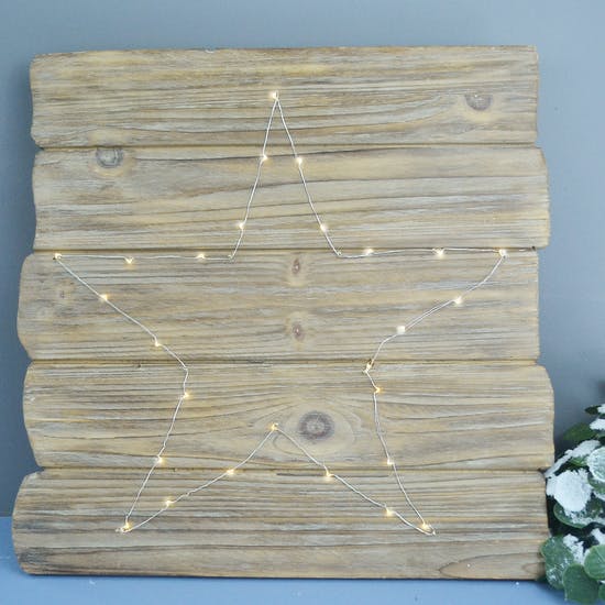 Fairy Light Driftwood Reindeer Wall Plaque