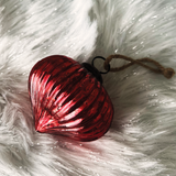 Red Glass Traditional Onion Shape Bauble