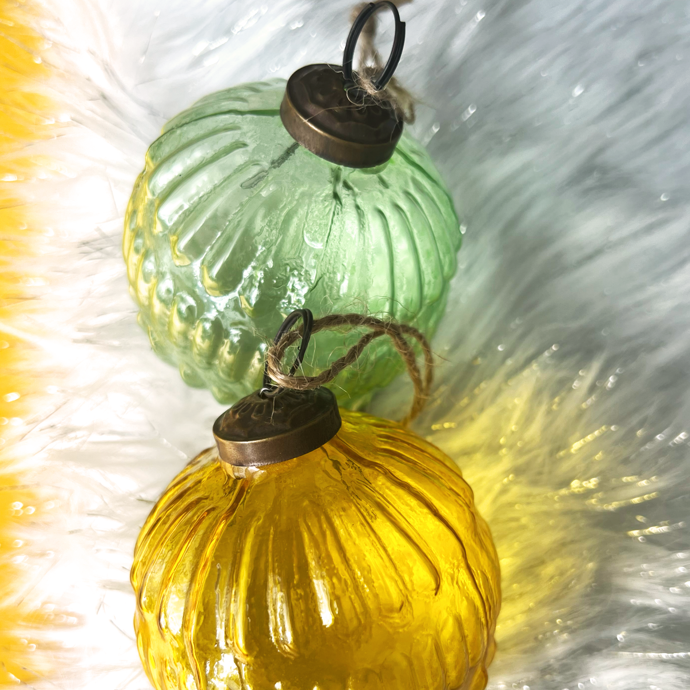 Vintage Style Glass Baubles