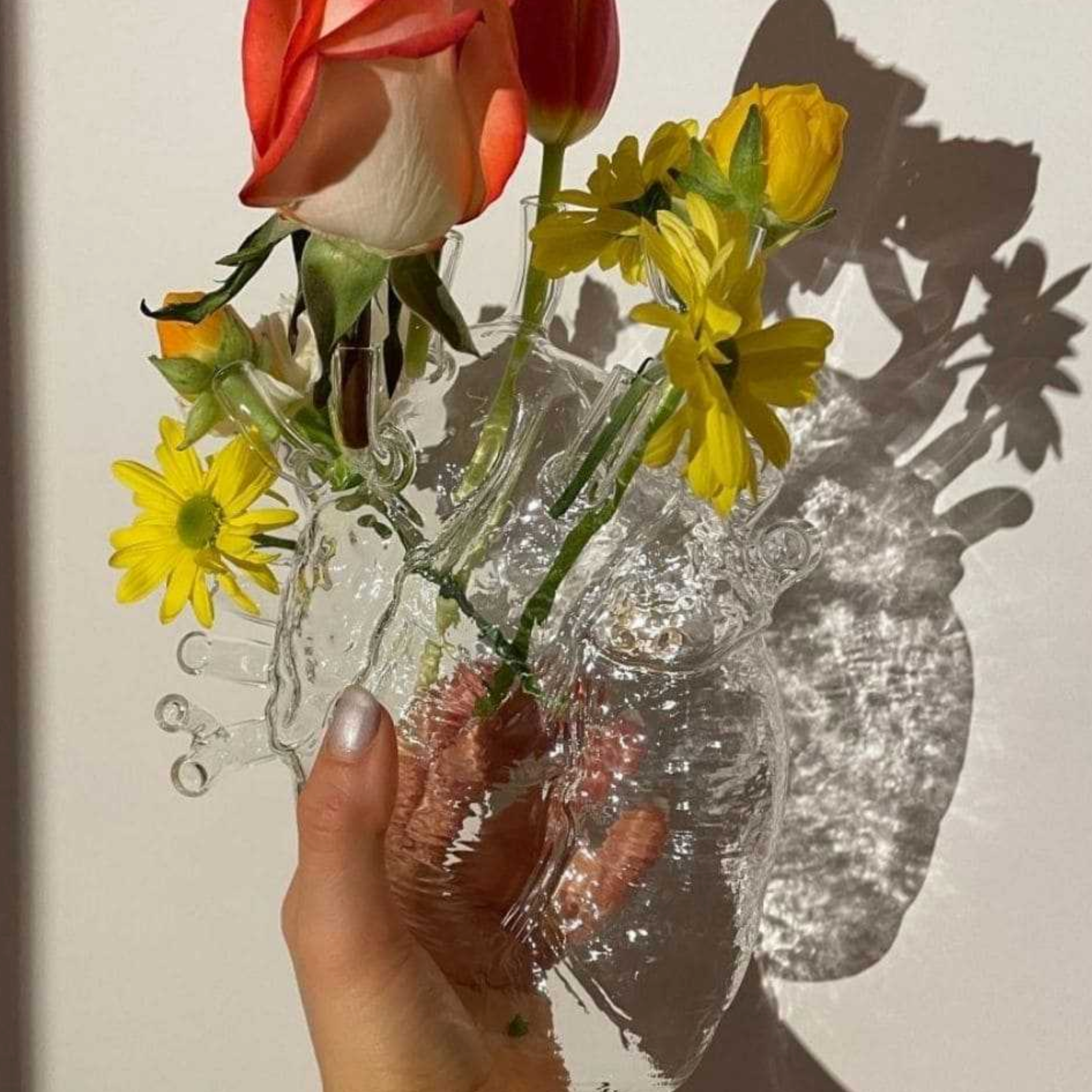 Seletti Glass Heart Vase