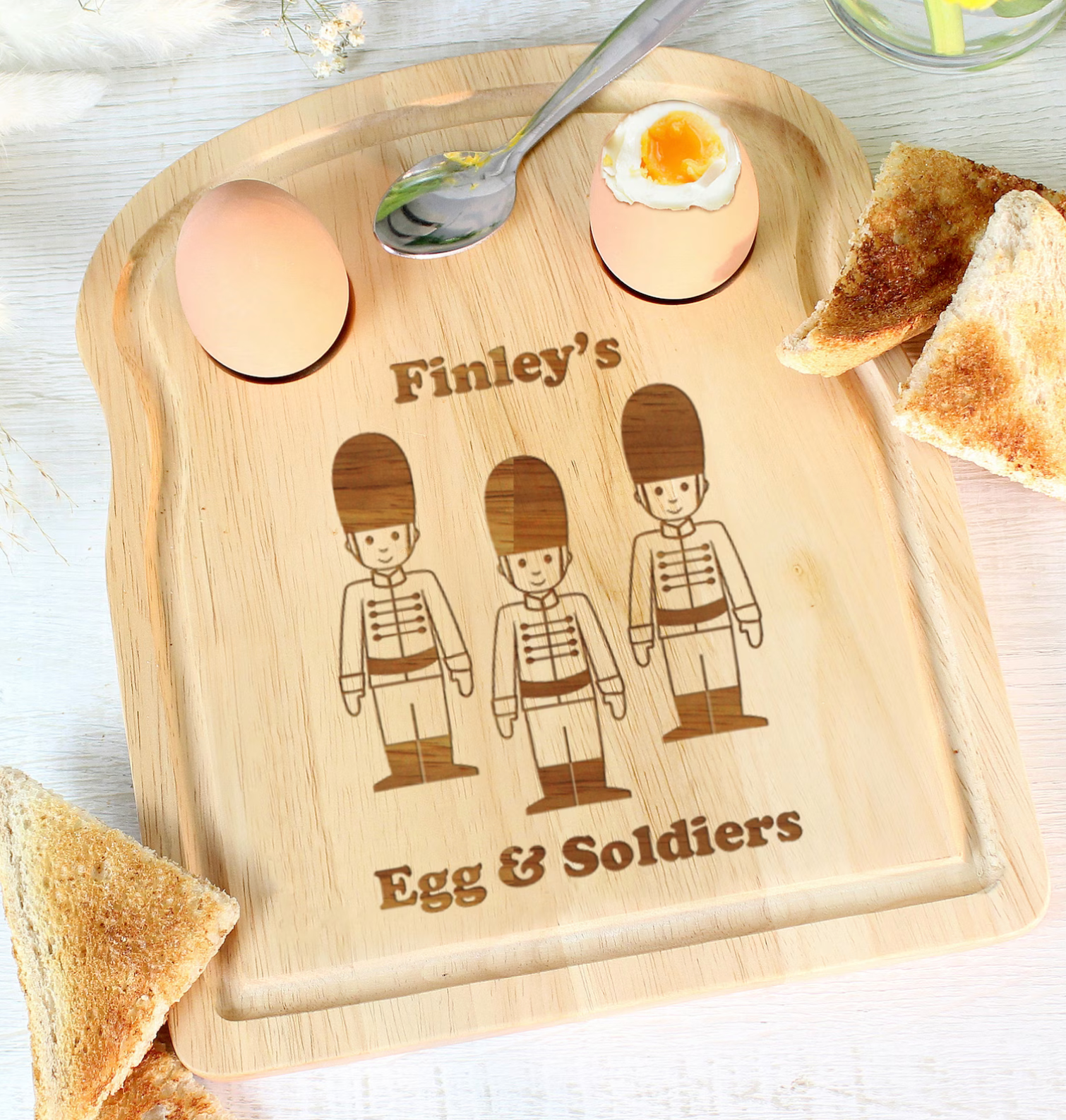 Personalised Soldiers Egg And Toast Board