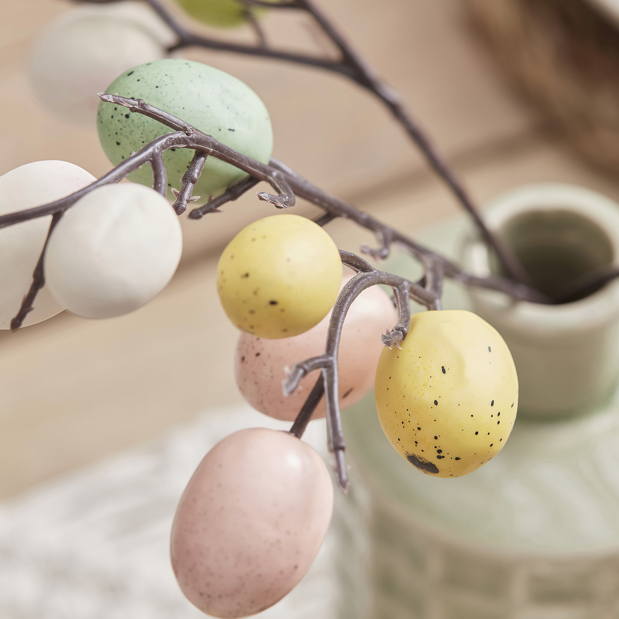 Pastel Easter Stems And Egg Decoration