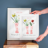 Personalised Birth flower Mother's Day Print