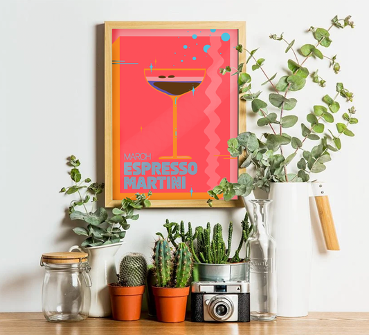 Retro Birthday Cocktail Print
