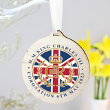 Wooden Customised King Charles Union Jack Decoration
