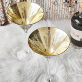 Electroplated Midnight Peacock Martini Glass