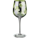Electroplated Tropical Leaf Design Wine Glasses