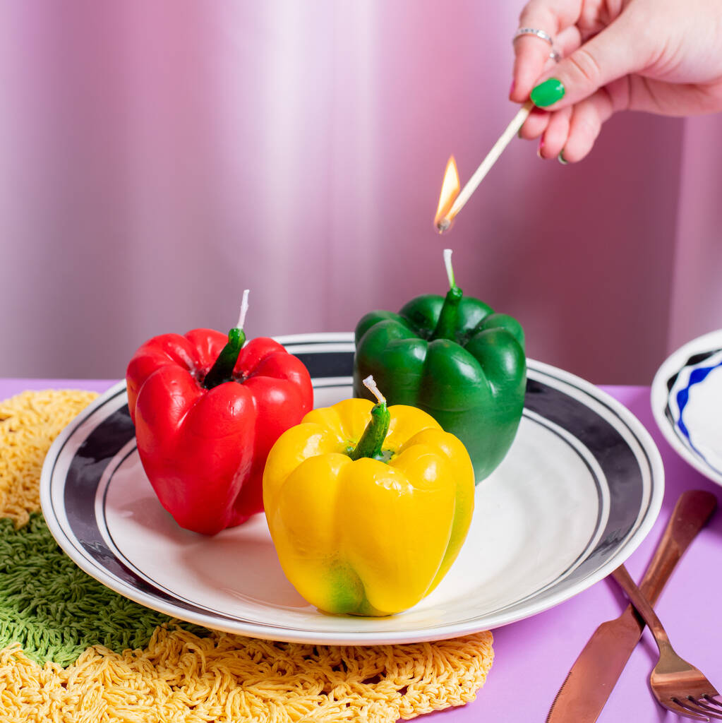 Handmade Realistic Bell Pepper Candle