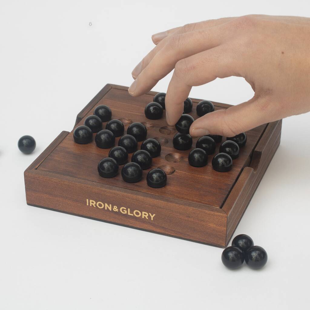 Luxury Wooden Solitaire Game