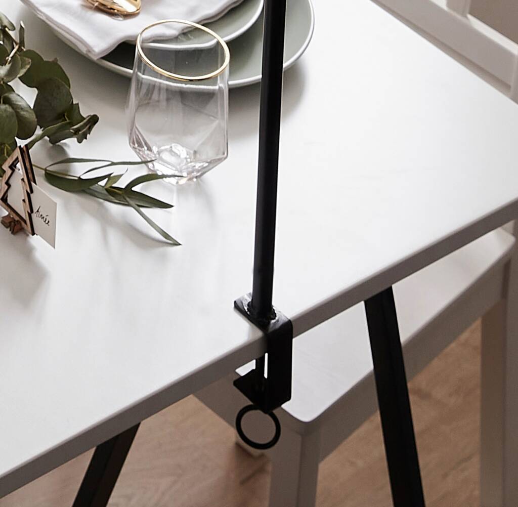 Table Clamp Grey for Decoration 135 x 100 cm : : Home