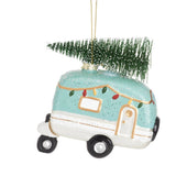 Mint Green Caravan With Tree Bauble