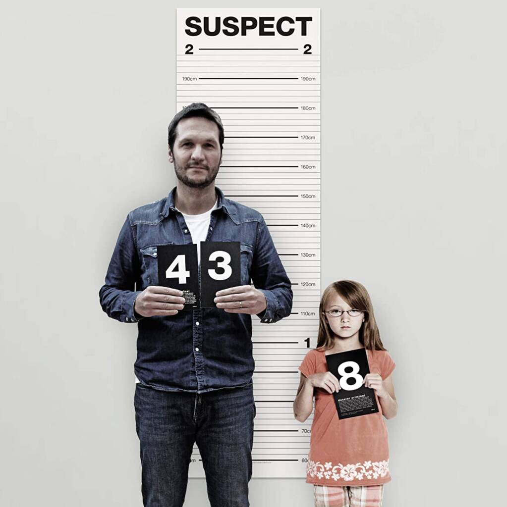 Mugshot Height Wall Growth Chart For Kids And Adults