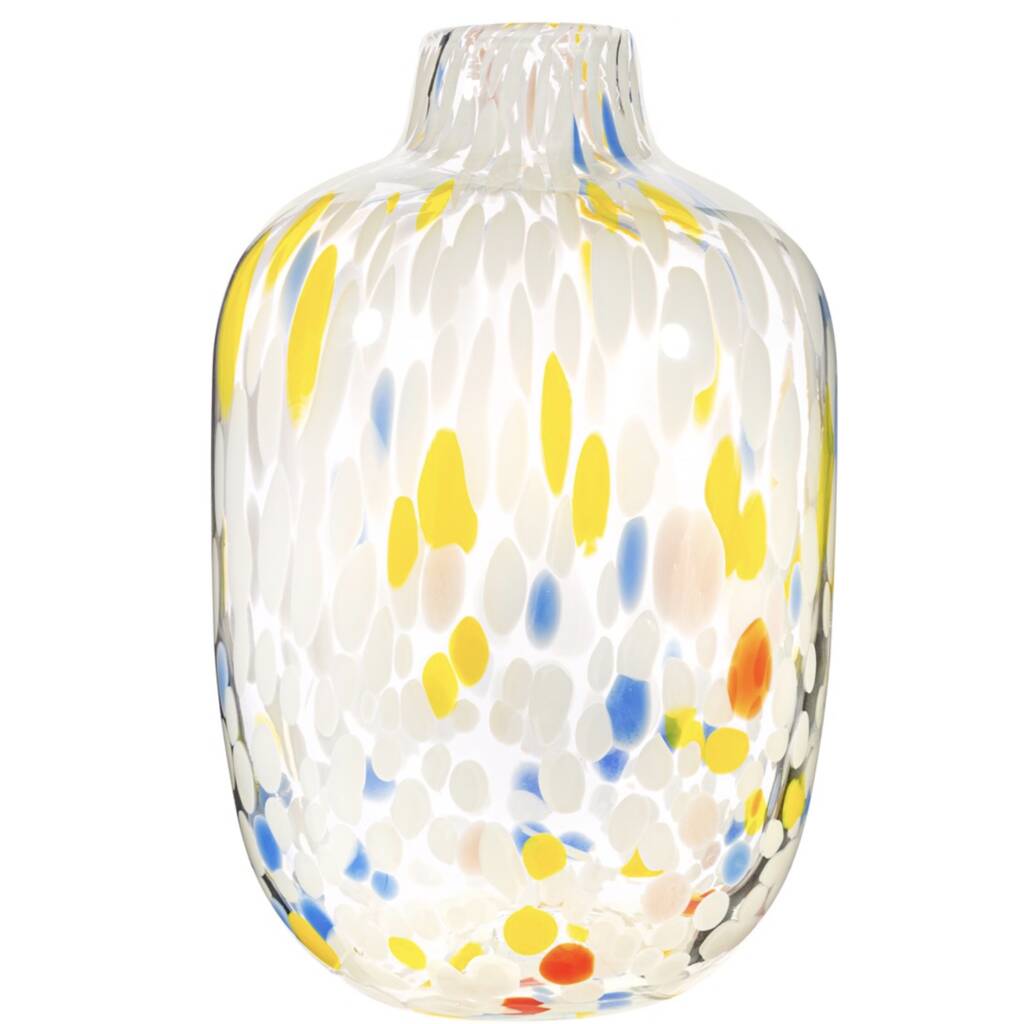 Multicoloured Speckled Glass Vase