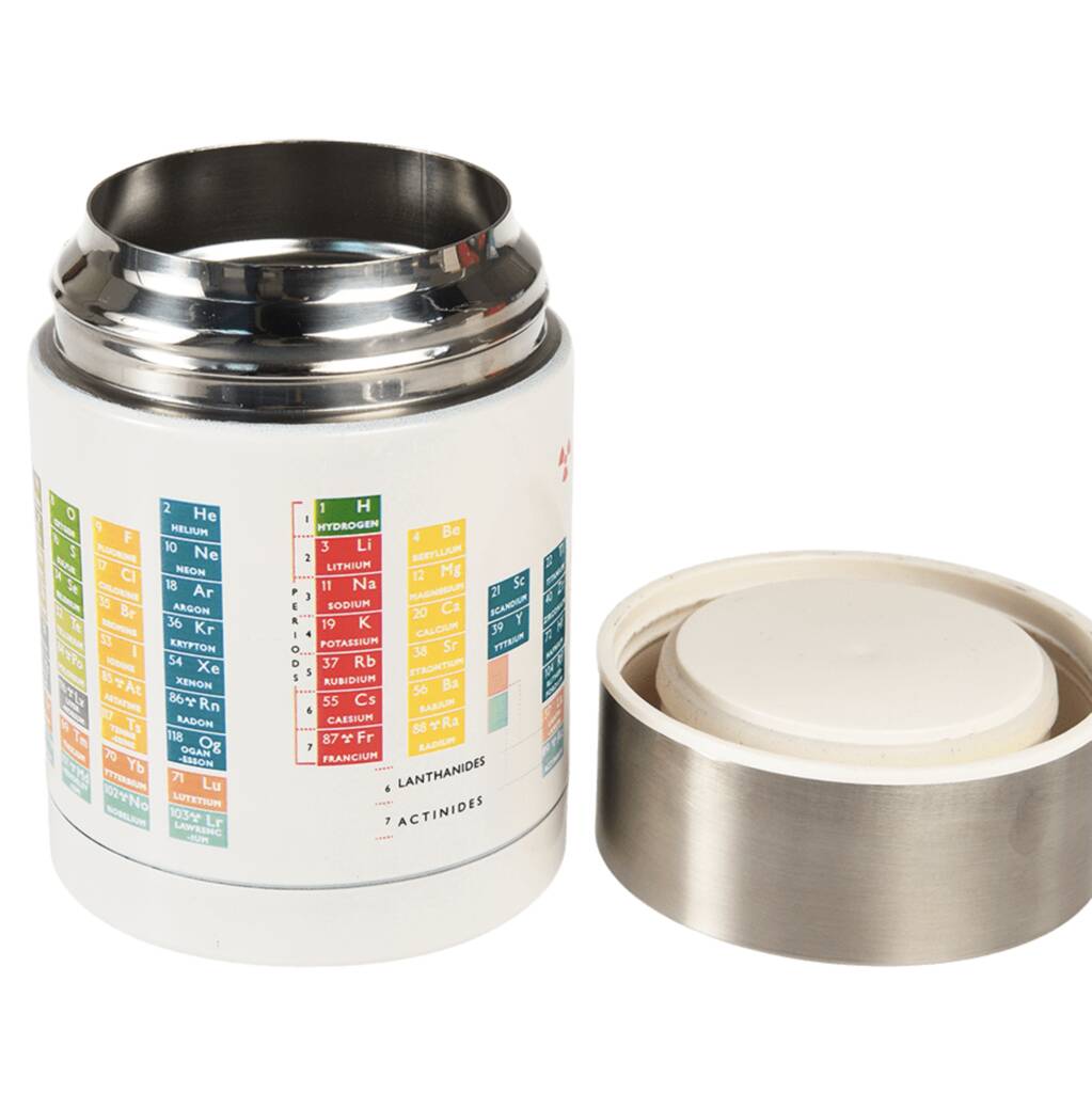Periodic Table Stainless Steel Food Flask