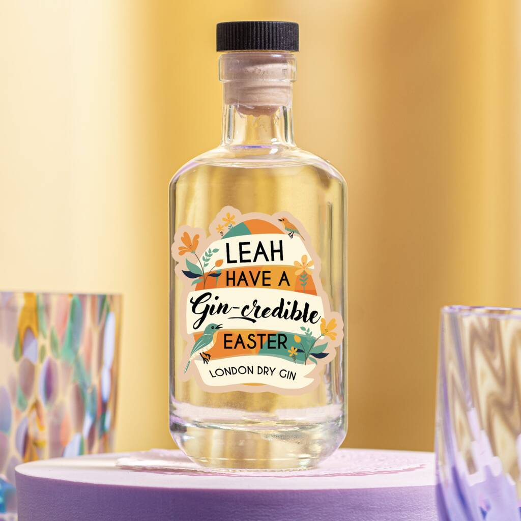 Personalised Easter Gin Bottle