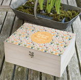 Personalised Garden Design Keepsake Storage Box