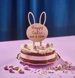 Personalised Happy Easter Bunny Cake Topper