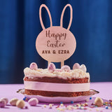 Personalised Happy Easter Bunny Cake Topper