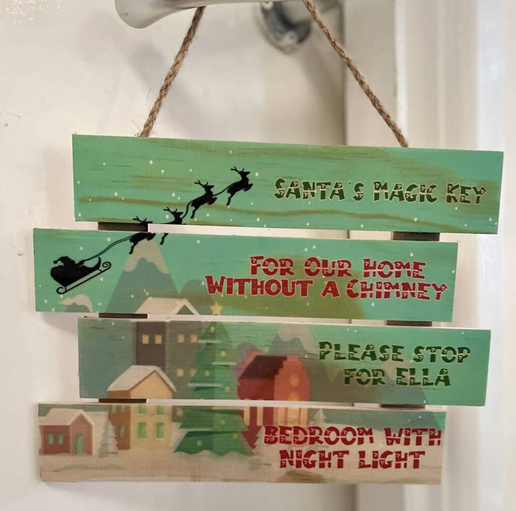 Personalised Merry Christmas Eve Sign And Key