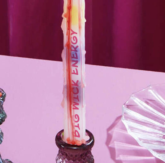 Personalised Rainbow Drip Candle