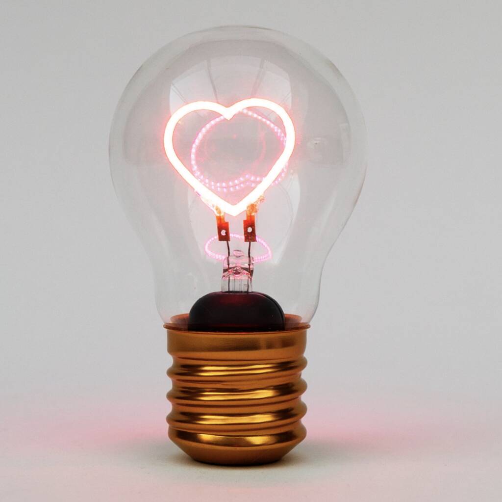 Cordless Edison Heart Lightbulb