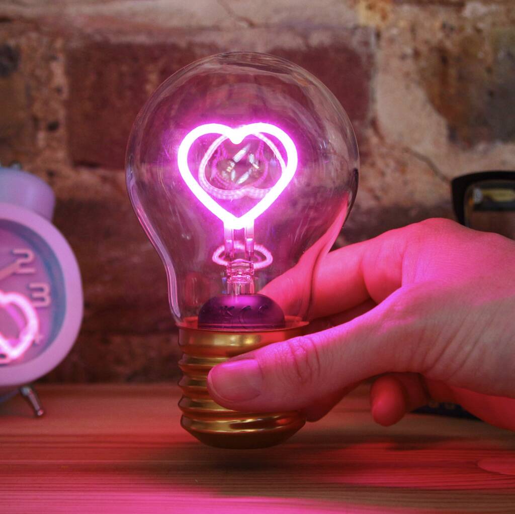 Cordless Edison Heart Lightbulb