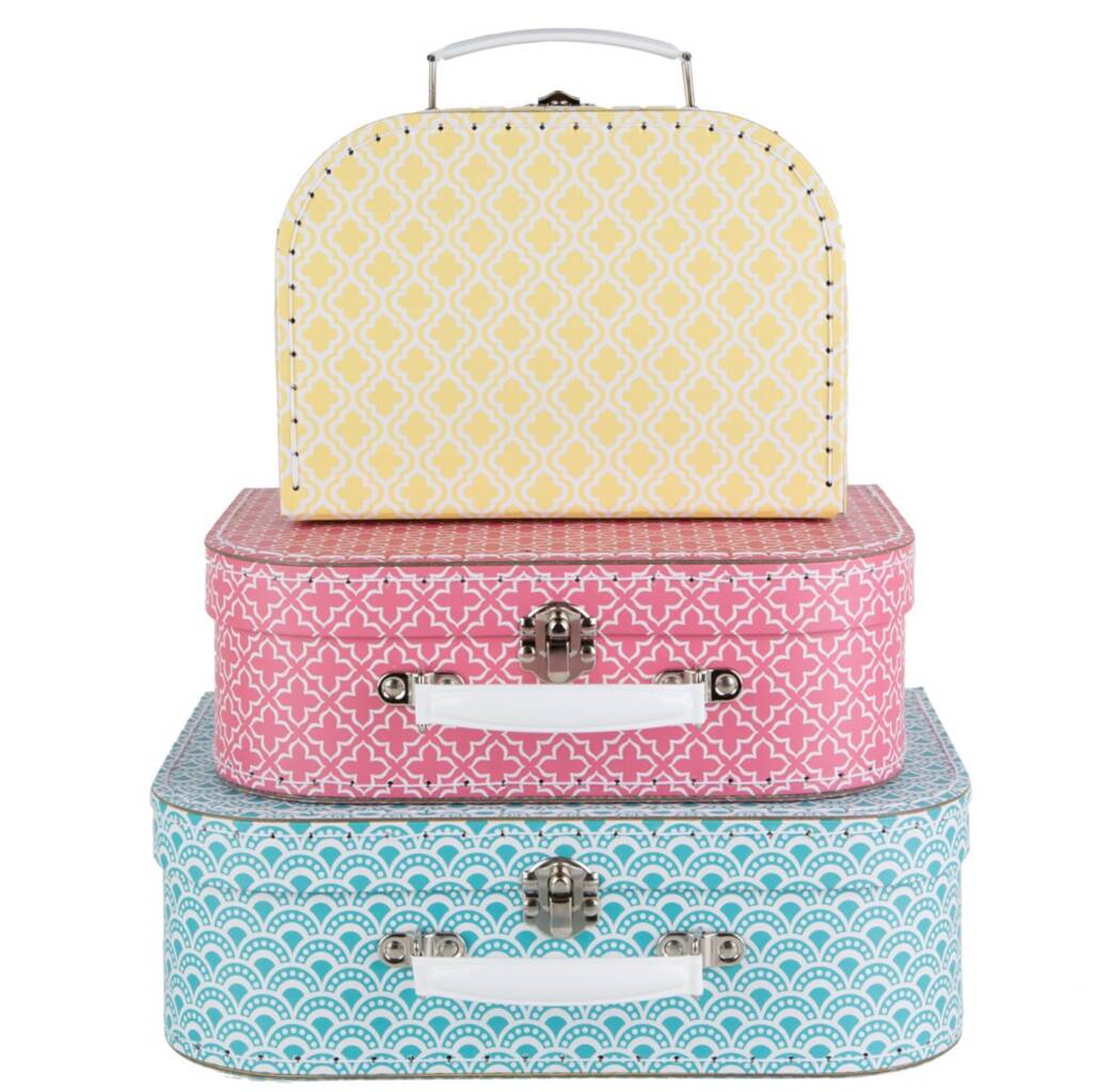 Personalised Set Of Three Child Suitcases