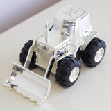 Personalised Tractor Silver Plated Money Box
