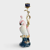 Porcelain Ornate Cockatoo Candle Holder