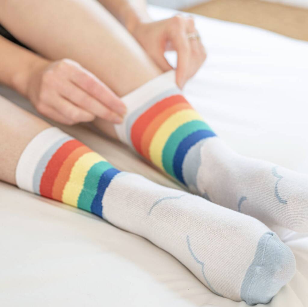 Rainbow Socks Bucket Hamper