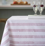 Raspberry Cotton Hand Block Print Tablecloth
