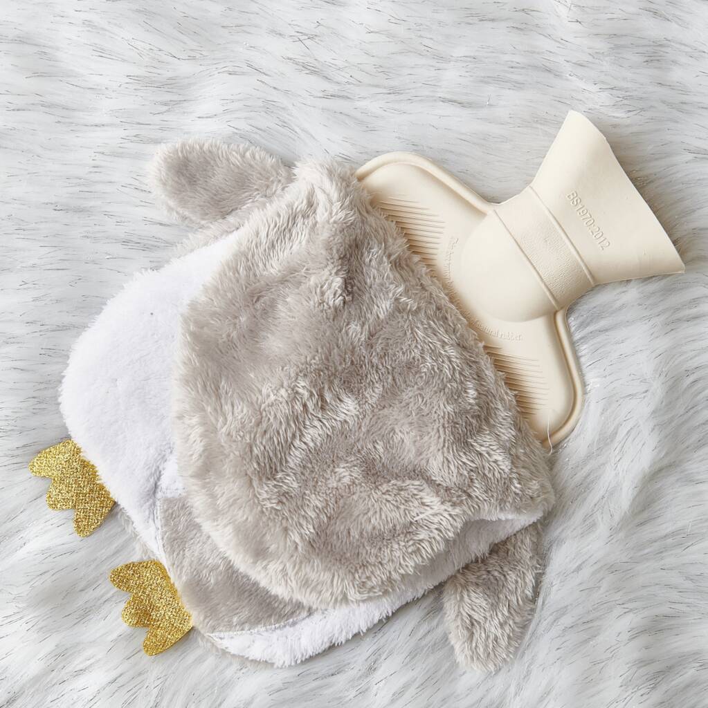 Soft Penguin And Child Hot Water Bottle