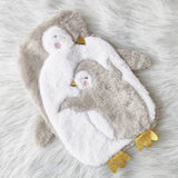 Soft Penguin And Child Hot Water Bottle