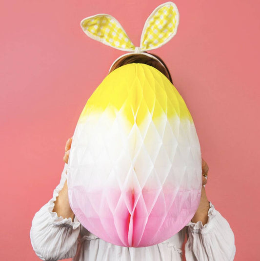 Hanging Honeycomb Ombre Easter Egg
