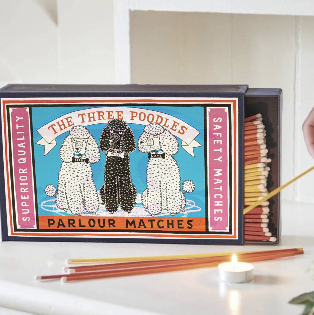Three Poodles Giant Matchbox Gift