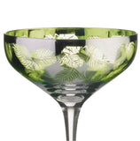 Tropical Leaf Electroplated Champagne Glasses