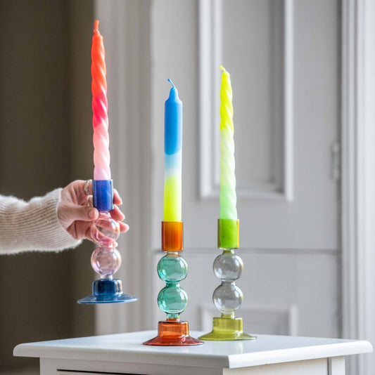 Two Colour Bubble Candle Sticks