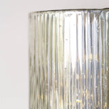Vintage Silver Ribbed Hurricane Glass