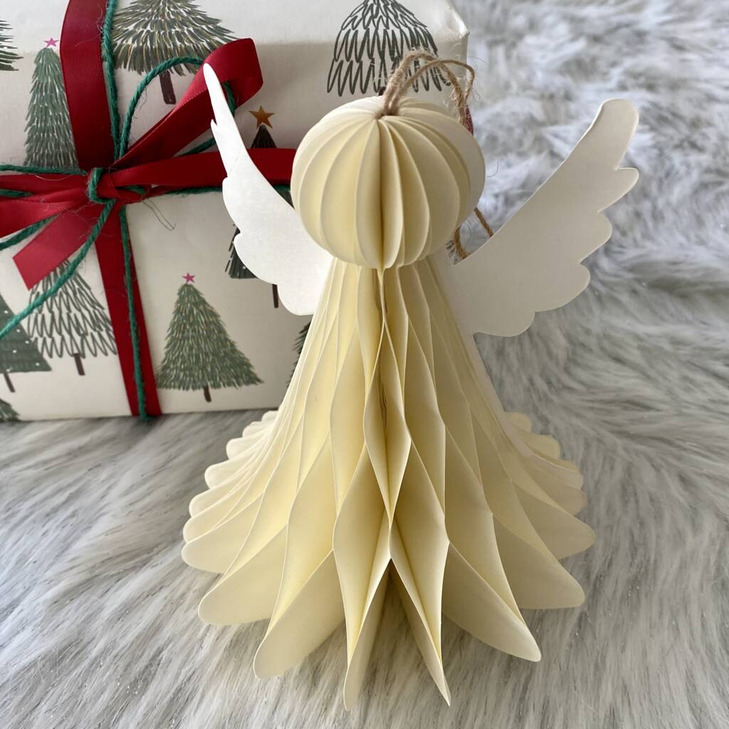 White Angel Honeycomb Paper Decoration