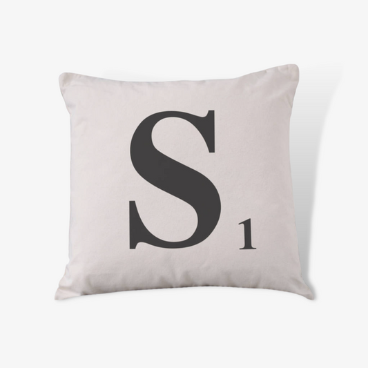 Personalised  Letter Tile Cushion Cover (A-Z)