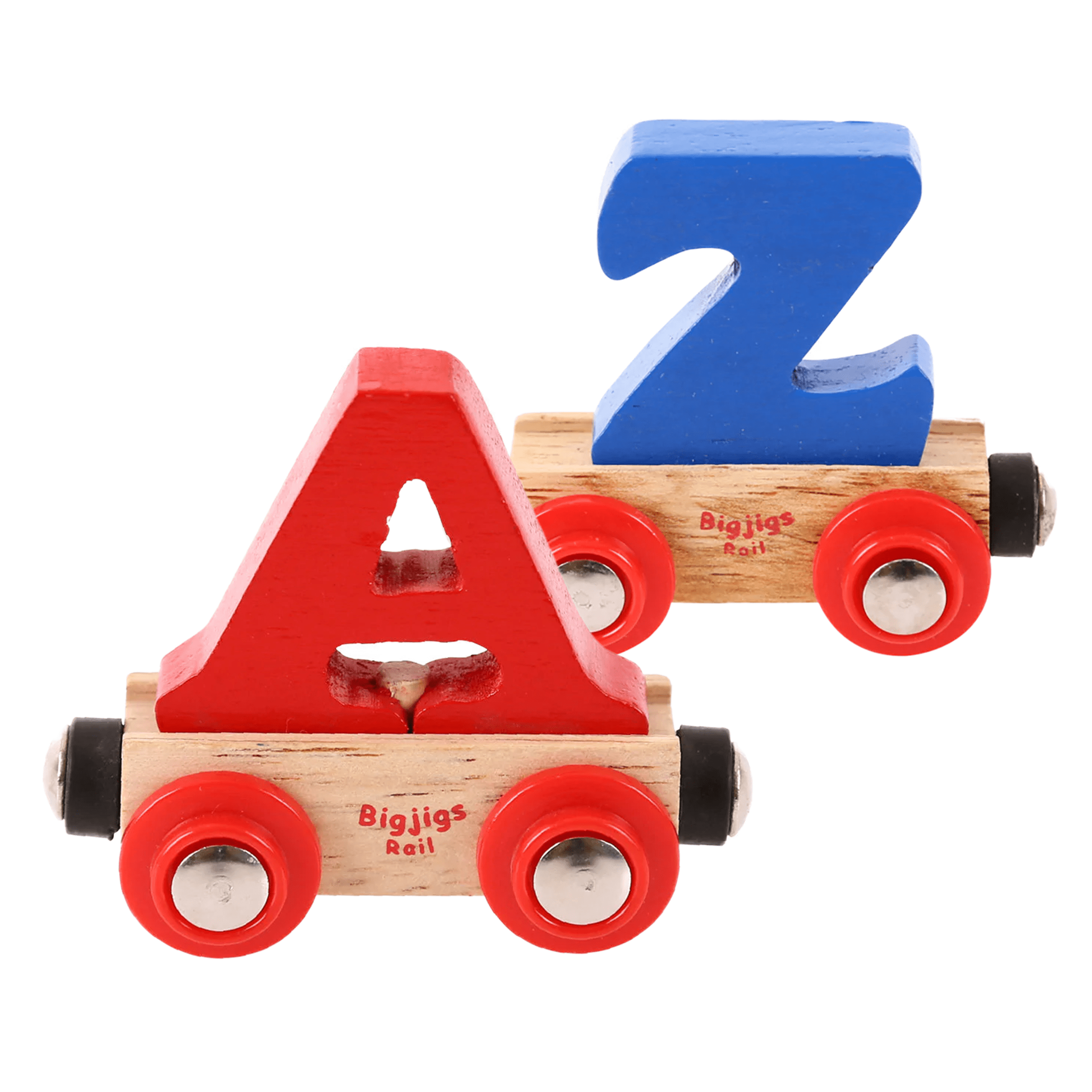Coloured Wooden Name Train Letters - 6 Letters
