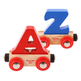 Coloured Wooden Name Train Letters - 7 Letters